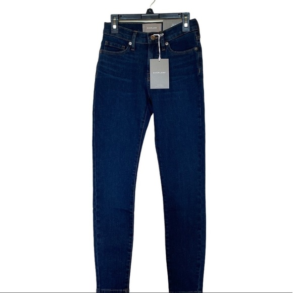 Everlane Blue Medium Wash Authentic‎ Stretch Mid Rise Skinny Jeans Size 23 - Picture 4 of 14
